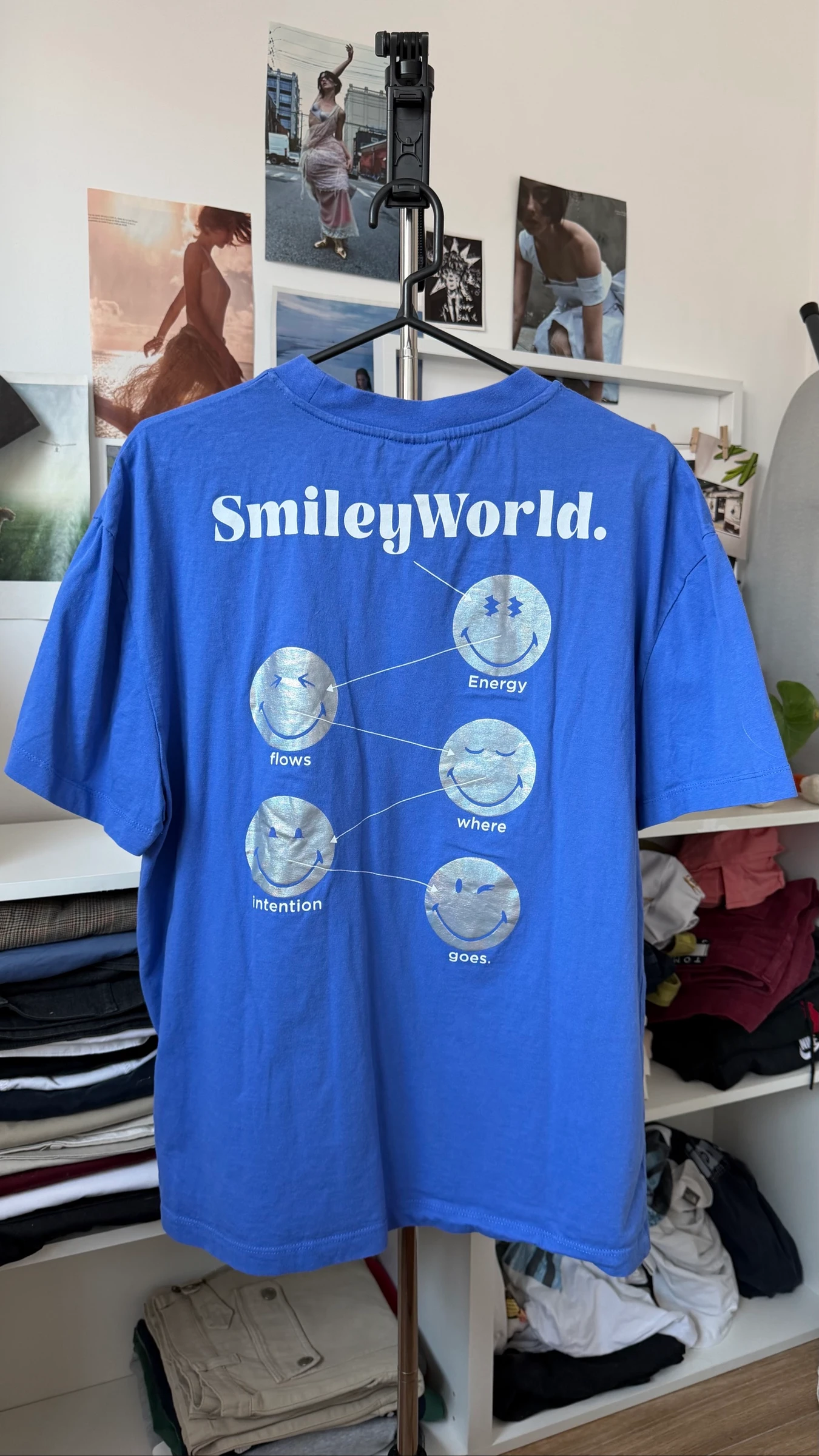 SmileyWorld blauwe oversized T-shirt – maat XL – photo 6